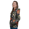 Poppy Floral Print Women's Hoodie-grizzshop