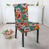 Poppy Floral Red Pattern Print Chair Cover-grizzshop