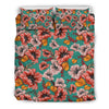 Poppy Floral Red Pattern Print Duvet Cover Bedding Set-grizzshop