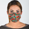 Poppy Floral Red Pattern Print Face Mask-grizzshop