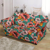 Poppy Floral Red Pattern Print Loveseat Cover-grizzshop