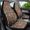 Poppy Floral Red Pattern Print Universal Fit Car Seat Cover-grizzshop