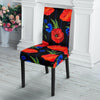 Poppy Red Floral Pattern Print Chair Cover-grizzshop