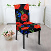 Poppy Red Floral Pattern Print Chair Cover-grizzshop