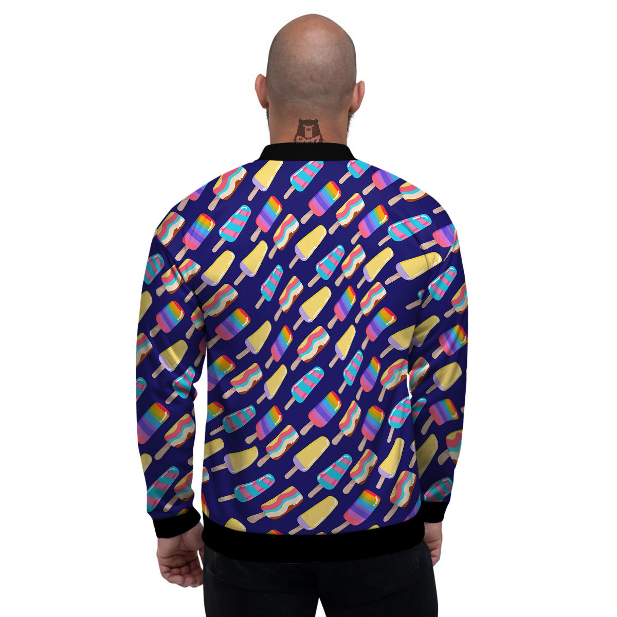 Popsicle Ice Cream Print Pattern Men's Bomber Jacket-grizzshop