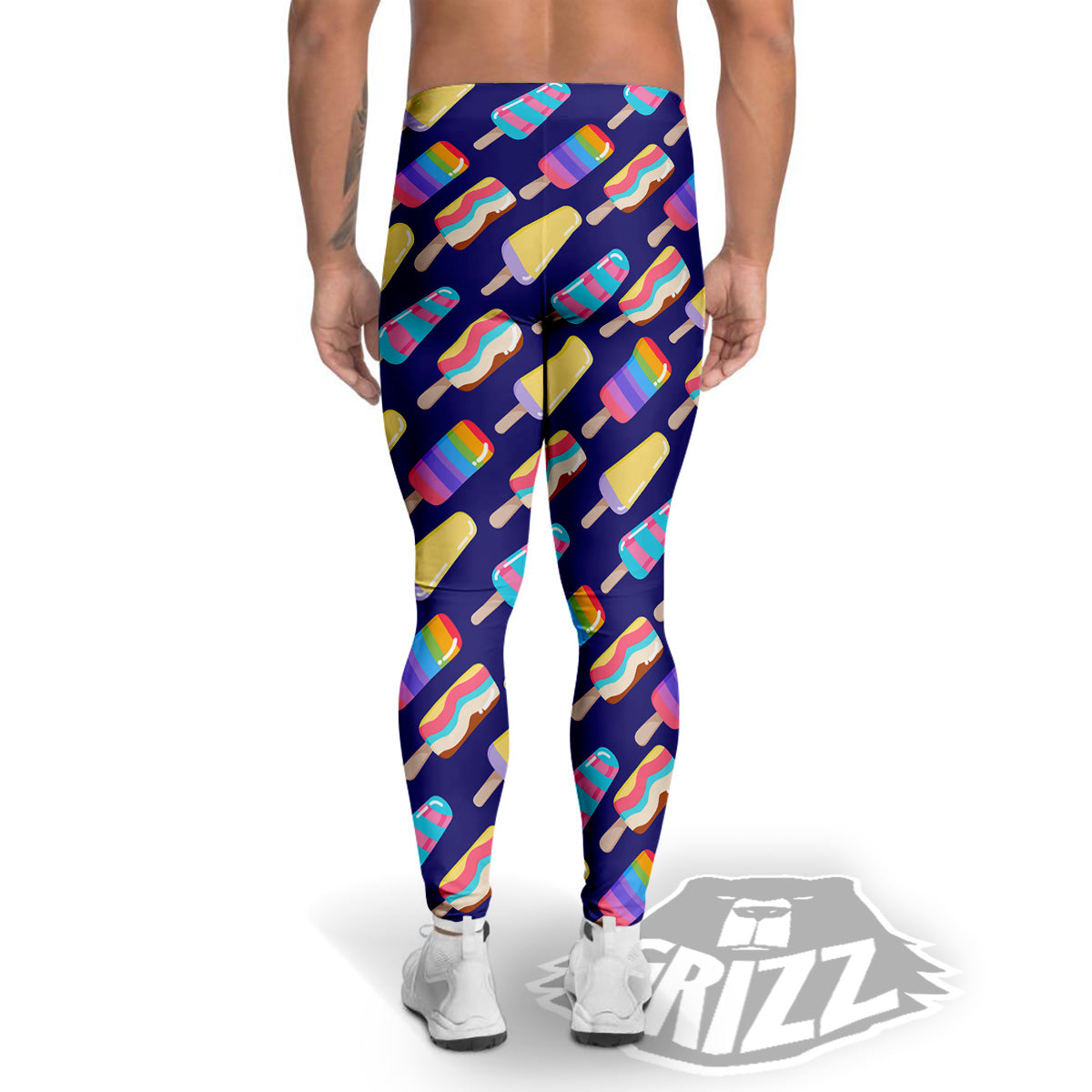 Popsicle Ice Cream Print Pattern Men's Leggings-grizzshop