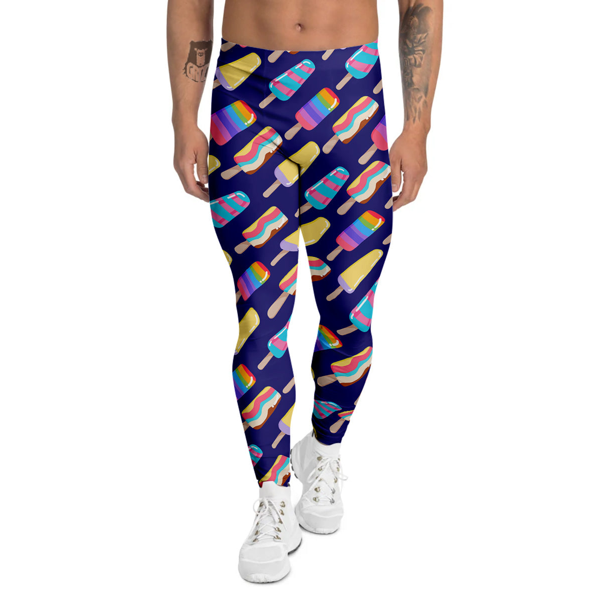 Popsicle Ice Cream Print Pattern Men's Leggings-grizzshop