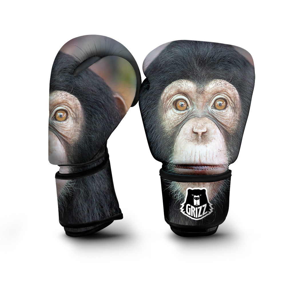 Portrait Chimpanzee Print Boxing Gloves-grizzshop