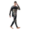 Portrait Chimpanzee Print Men's Pajamas-grizzshop