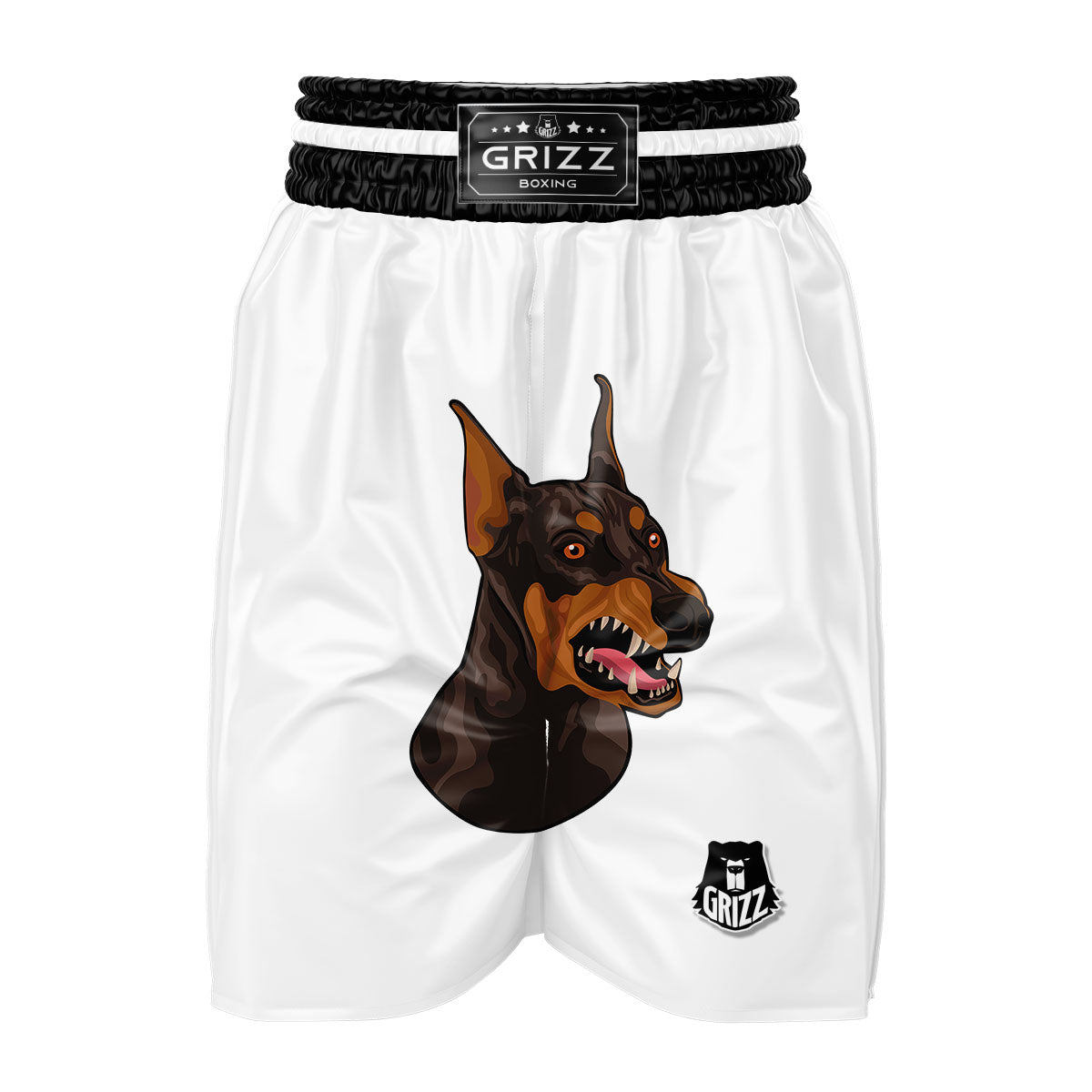 Portrait Dobermann Print Boxing Shorts-grizzshop