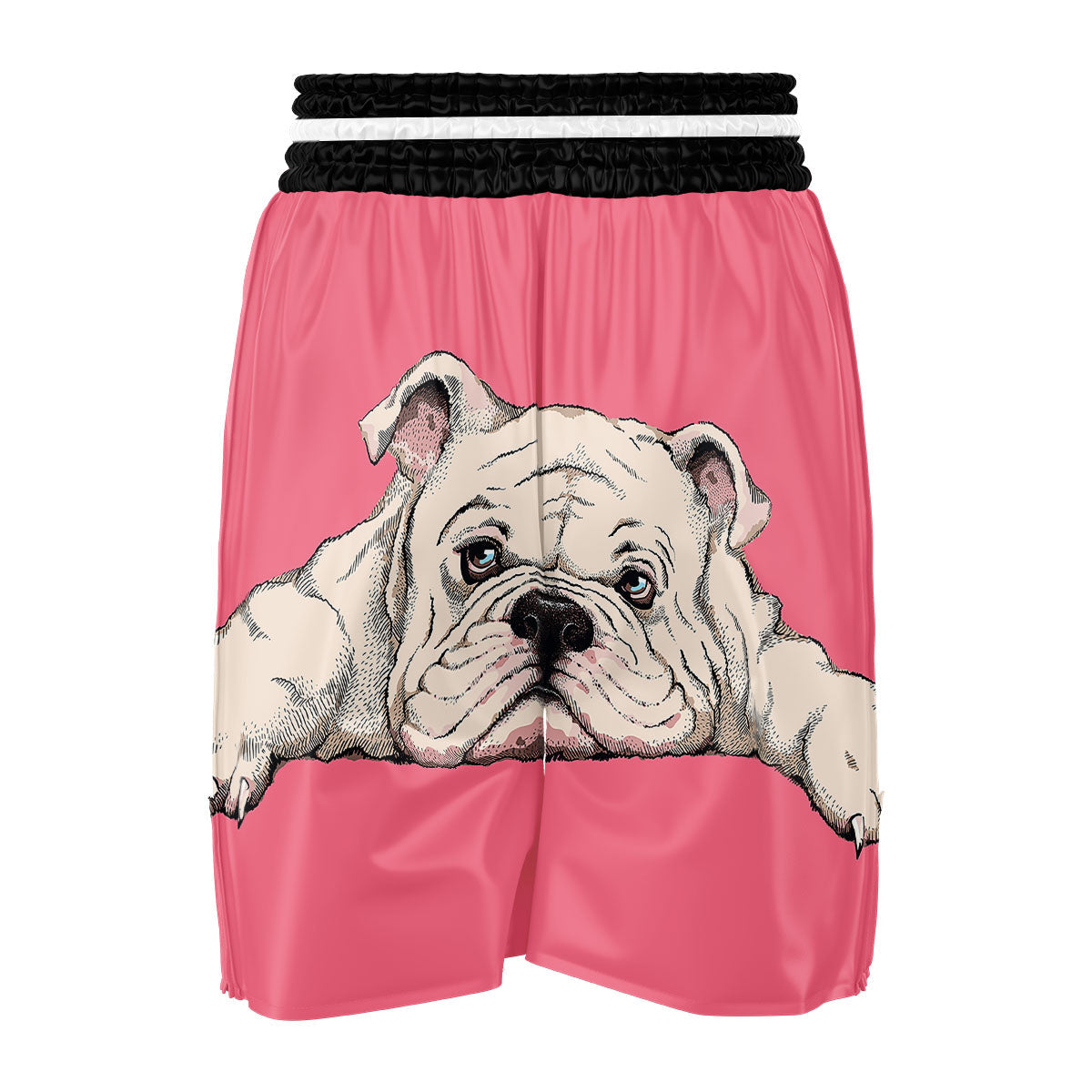 Portrait English Bulldog Print Boxing Shorts-grizzshop