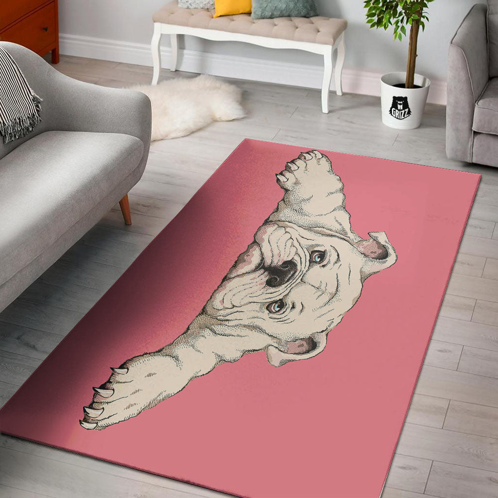 Portrait English Bulldog Print Floor Mat-grizzshop