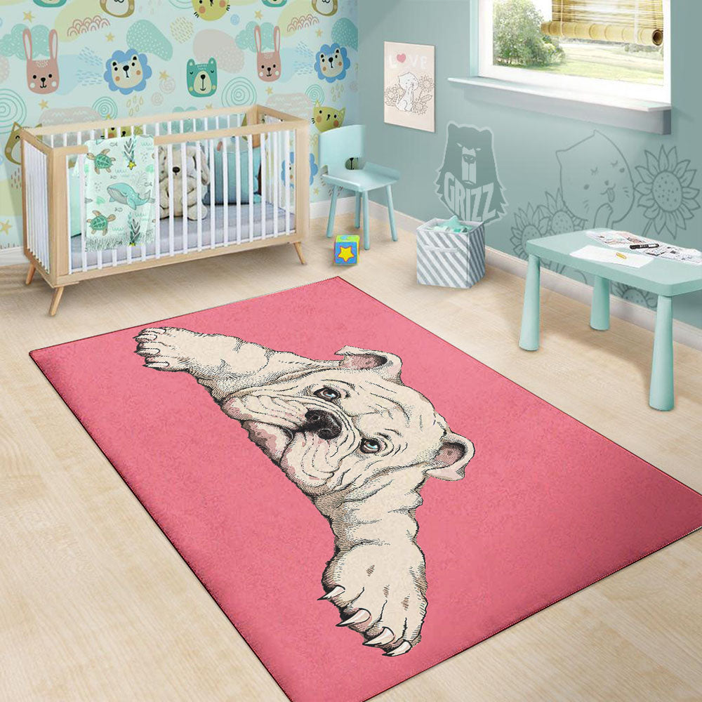Portrait English Bulldog Print Floor Mat-grizzshop