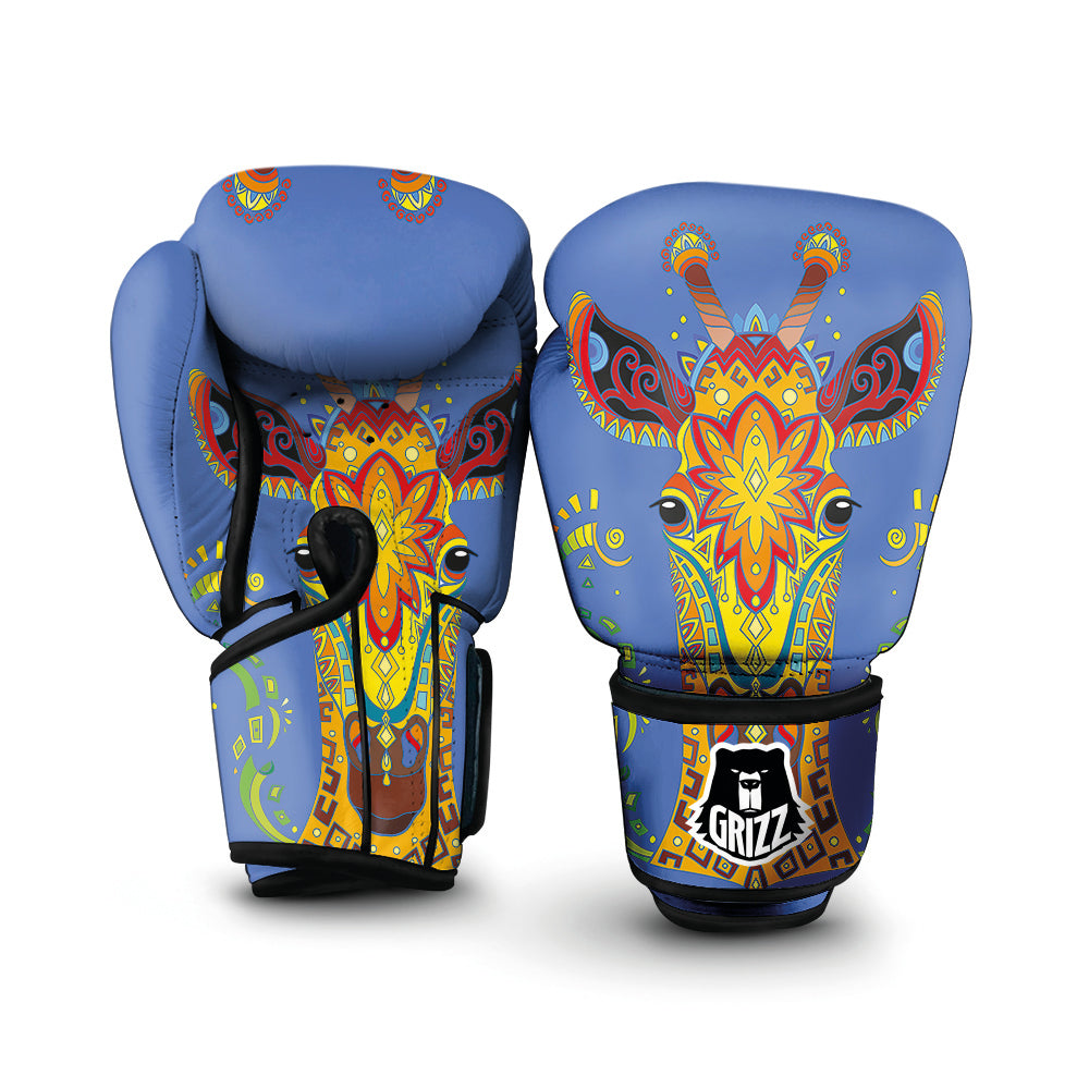 Portrait Giraffe Colorful Print Boxing Gloves-grizzshop