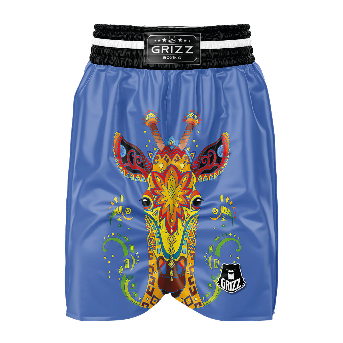Portrait Giraffe Colorful Print Boxing Shorts-grizzshop