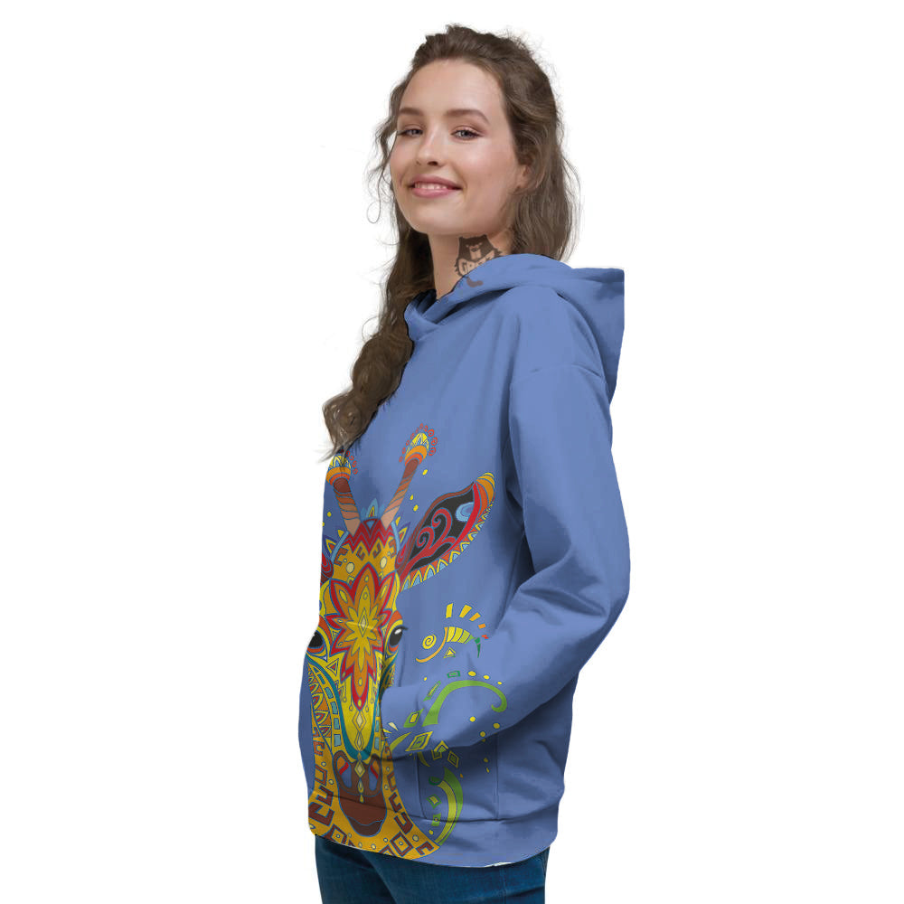 Portrait Giraffe Colorful Print Women's Hoodie-grizzshop