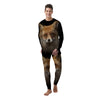 Portrait Head Fox Print Men's Pajamas-grizzshop