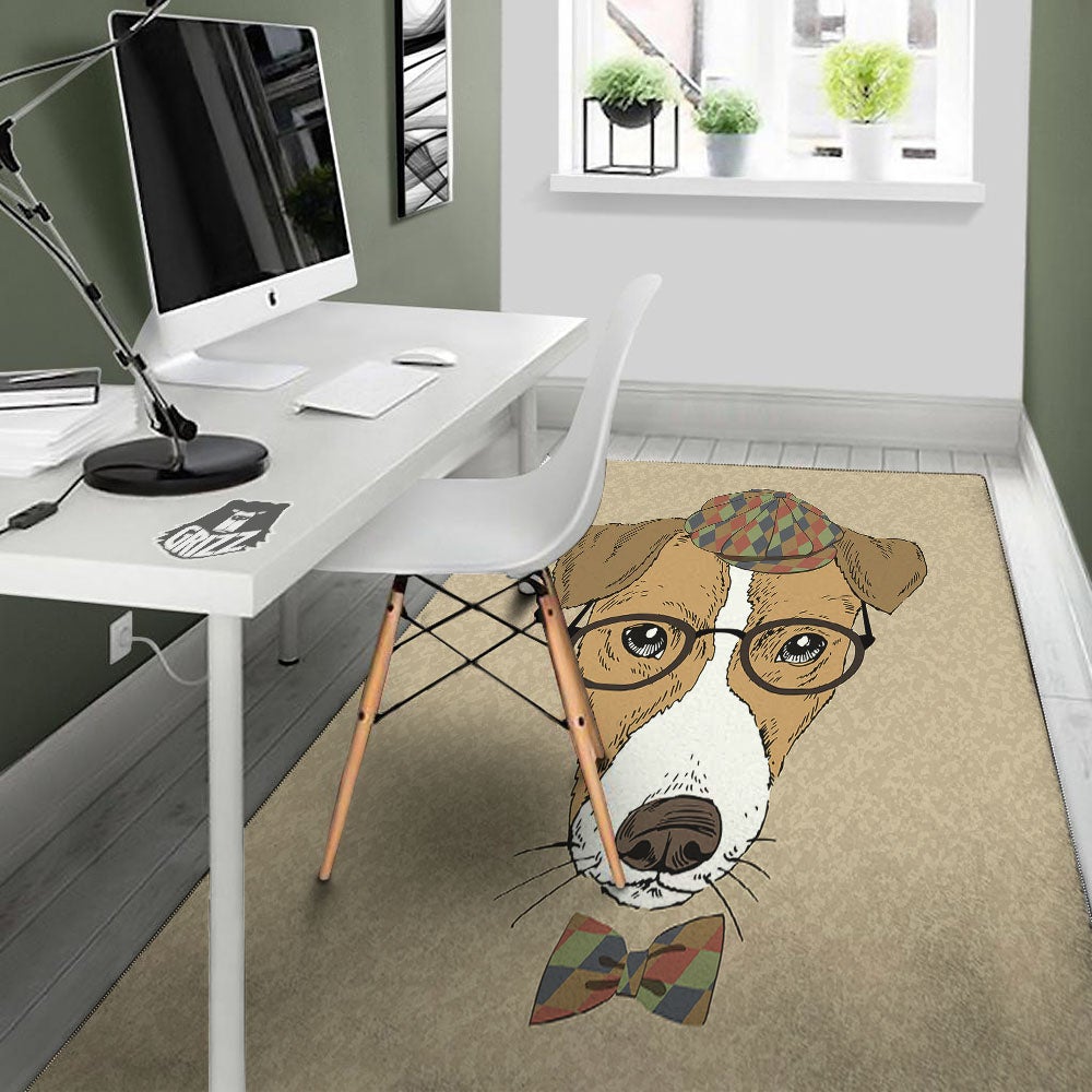 Portrait Jack Russell Terrier Print Floor Mat-grizzshop