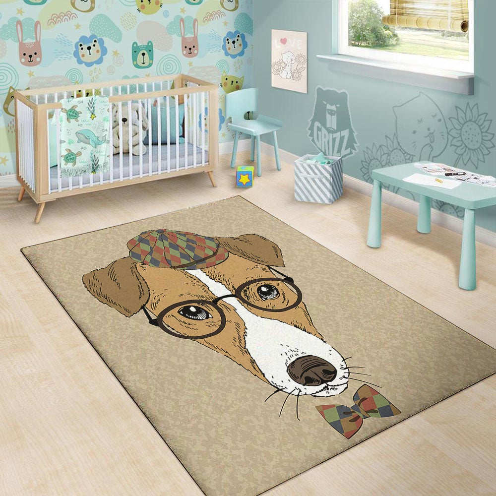 Portrait Jack Russell Terrier Print Floor Mat-grizzshop