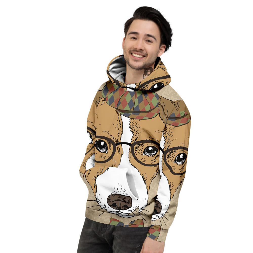 Portrait Jack Russell Terrier Print Men's Hoodie-grizzshop