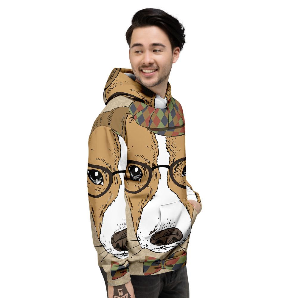 Portrait Jack Russell Terrier Print Men's Hoodie-grizzshop
