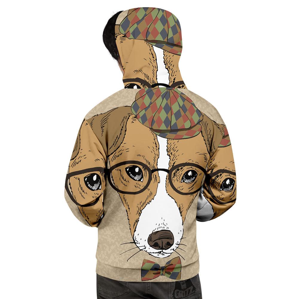 Portrait Jack Russell Terrier Print Men's Hoodie-grizzshop