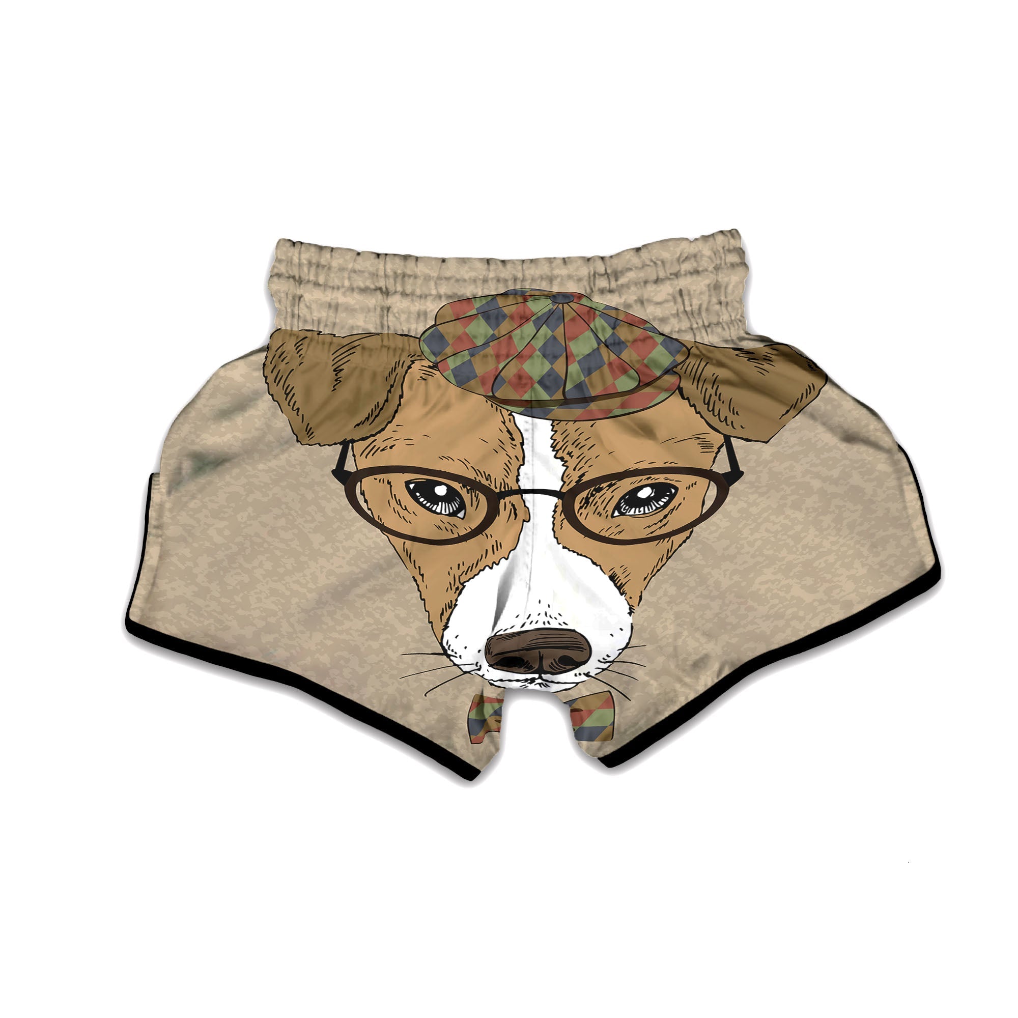 Portrait Jack Russell Terrier Print Muay Thai Boxing Shorts-grizzshop