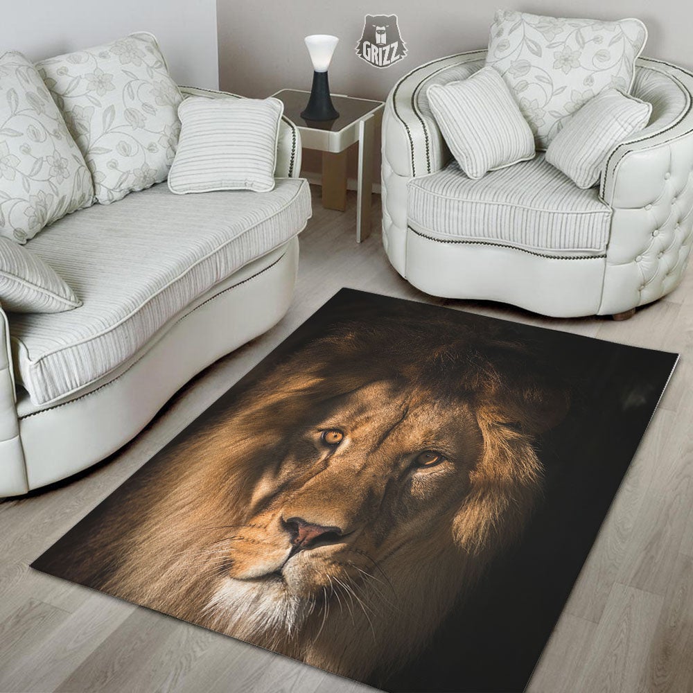 Portrait Leo Print Floor Mat-grizzshop