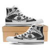 Portrait Raccoon Print White High Top Shoes-grizzshop