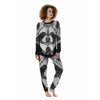 Portrait Raccoon Print Women's Pajamas-grizzshop