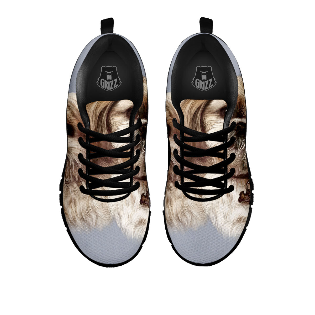 Portrait Shih Tzu Print Black Sneaker-grizzshop