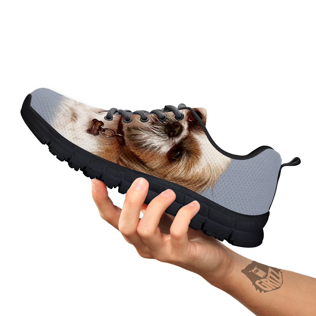 Portrait Shih Tzu Print Black Sneaker-grizzshop