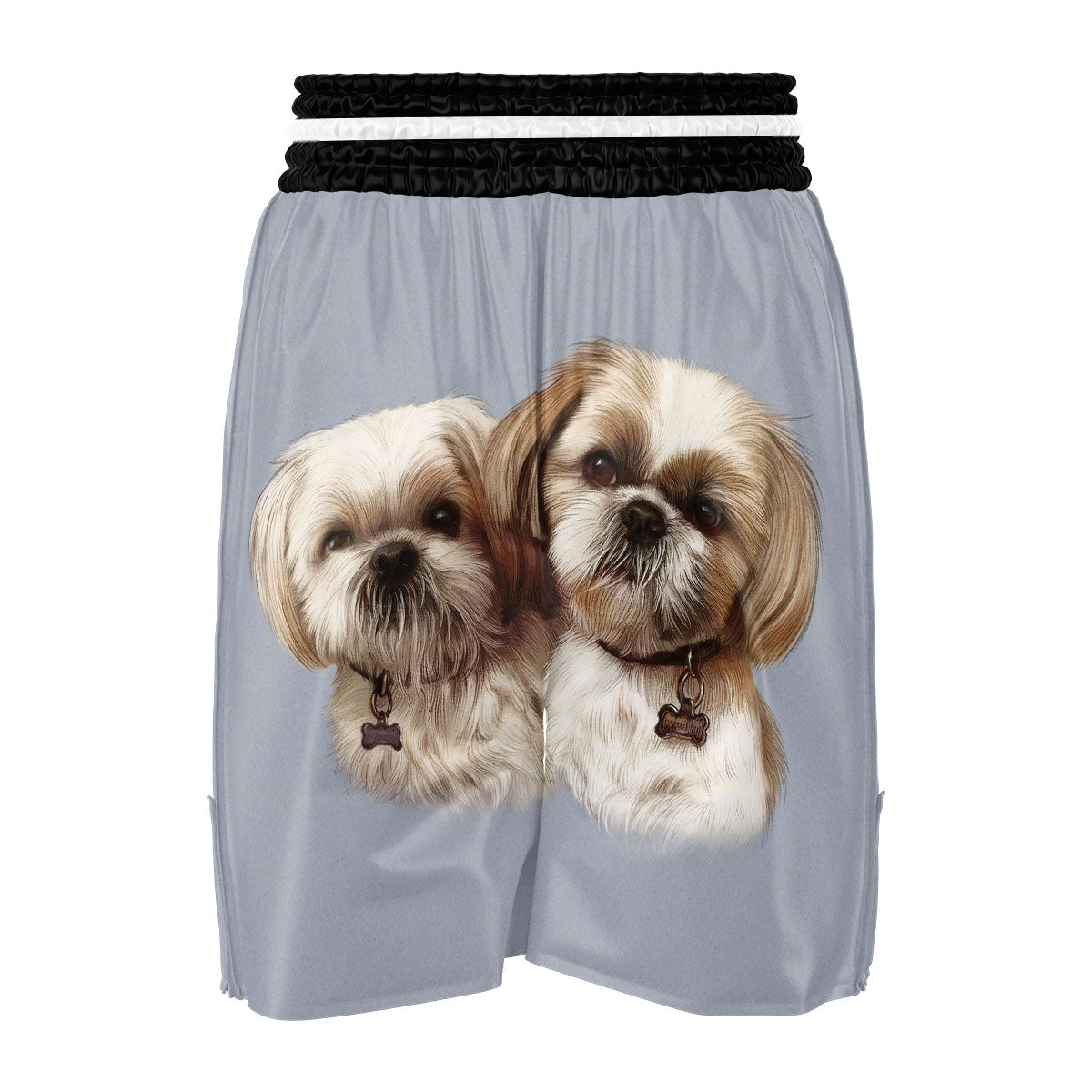 Portrait Shih Tzu Print Boxing Shorts-grizzshop