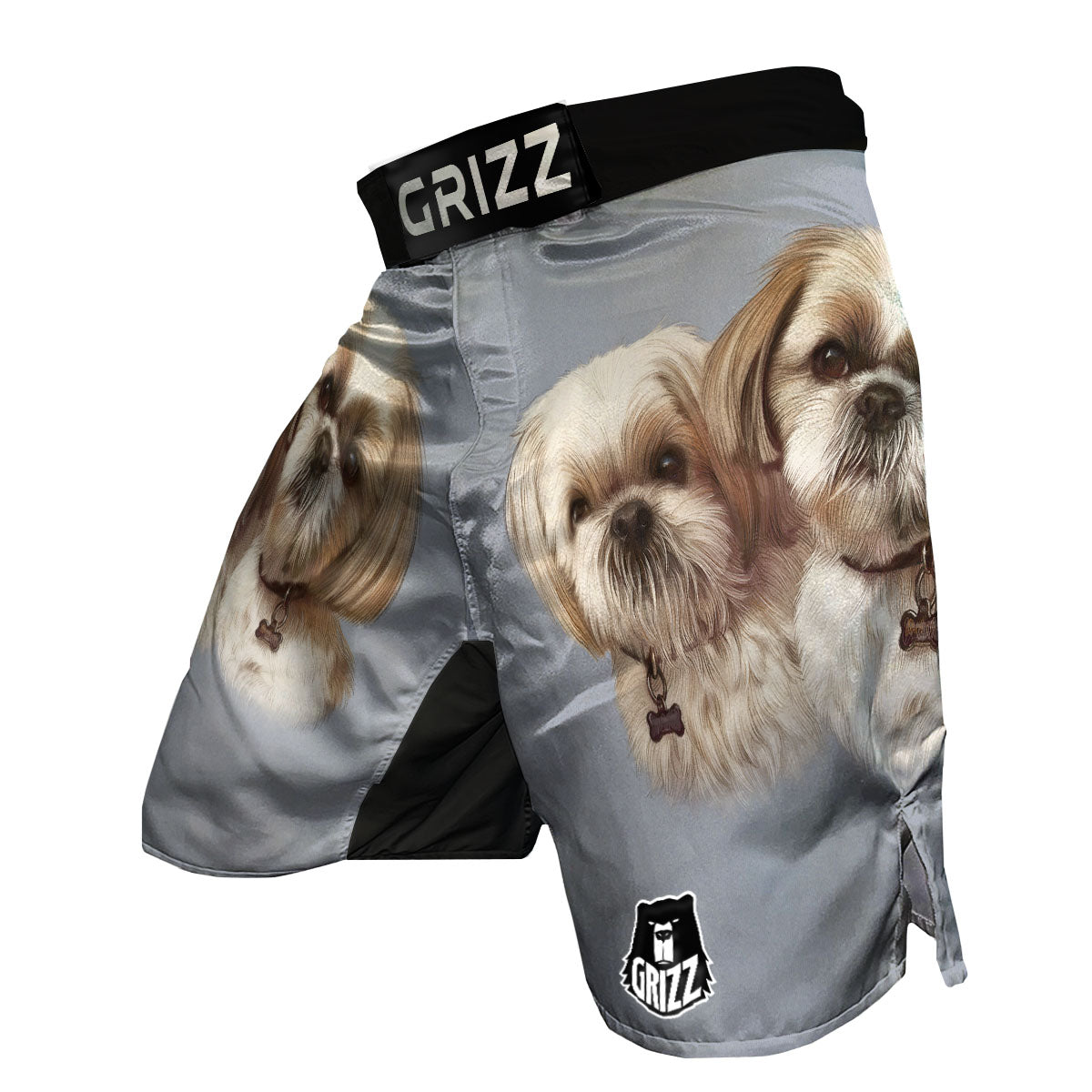 Portrait Shih Tzu Print MMA Shorts-grizzshop