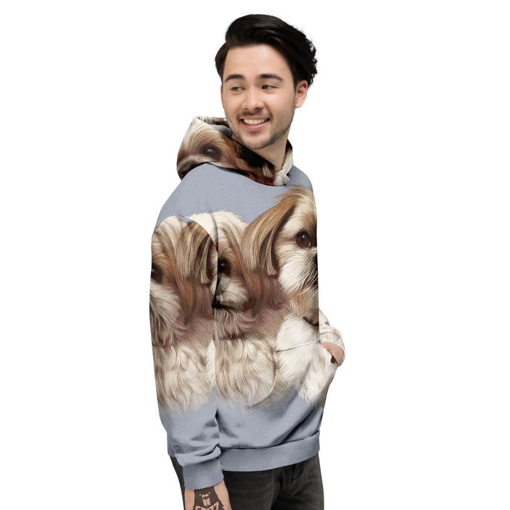 Portrait Shih Tzu Print Men's Hoodie-grizzshop