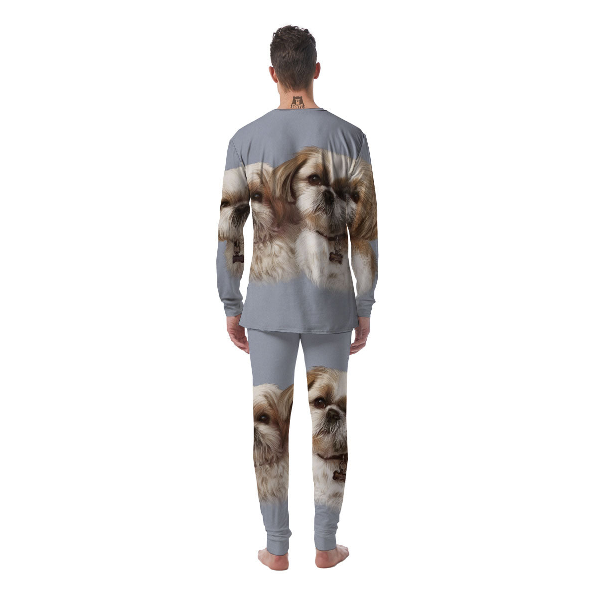 Portrait Shih Tzu Print Men's Pajamas-grizzshop