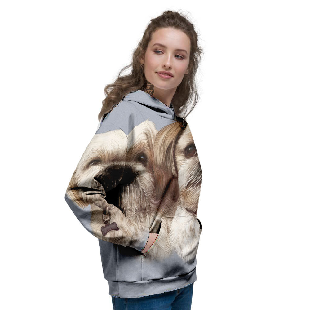 Portrait Shih Tzu Print Women's Hoodie-grizzshop