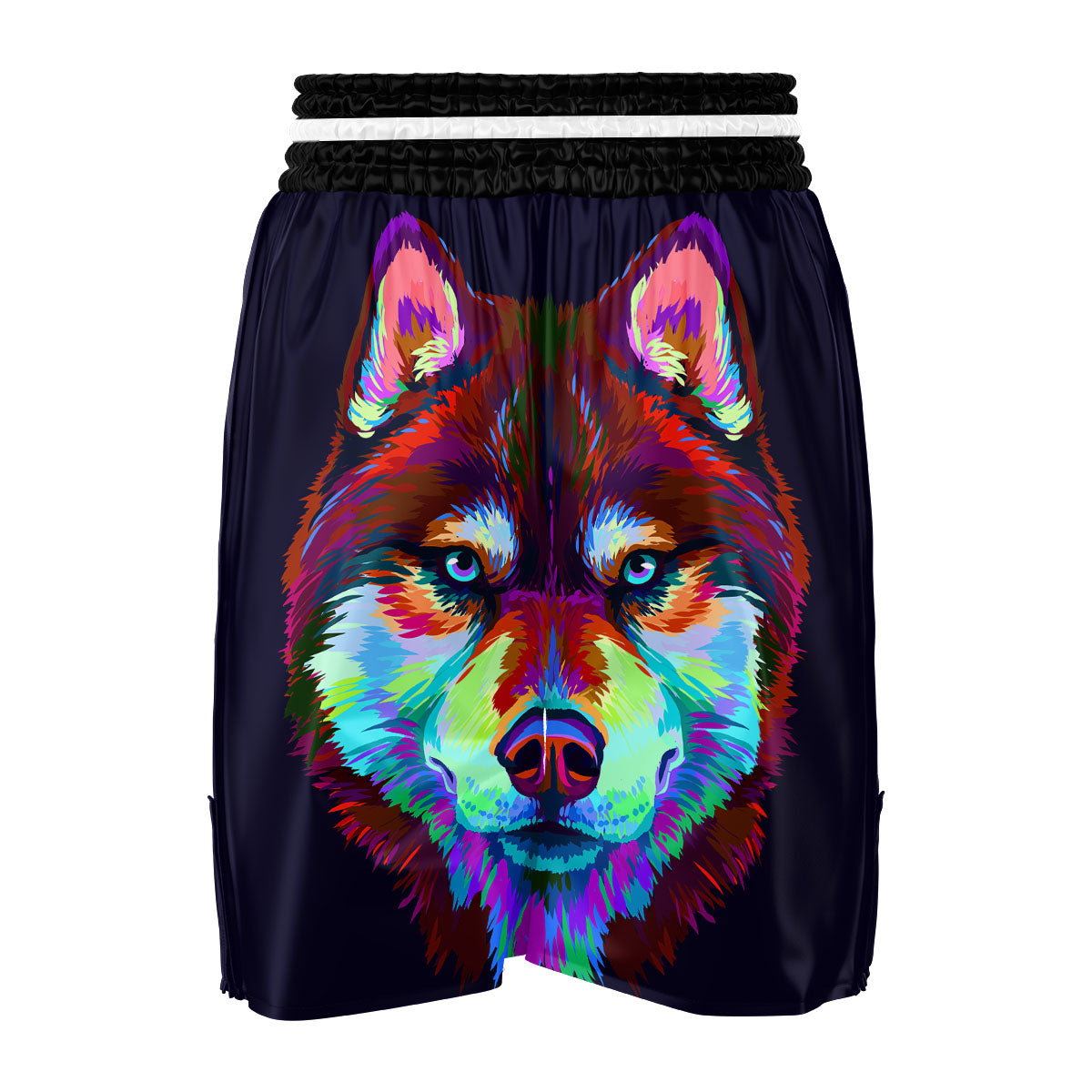 Portrait Siberian Husky Print Boxing Shorts-grizzshop