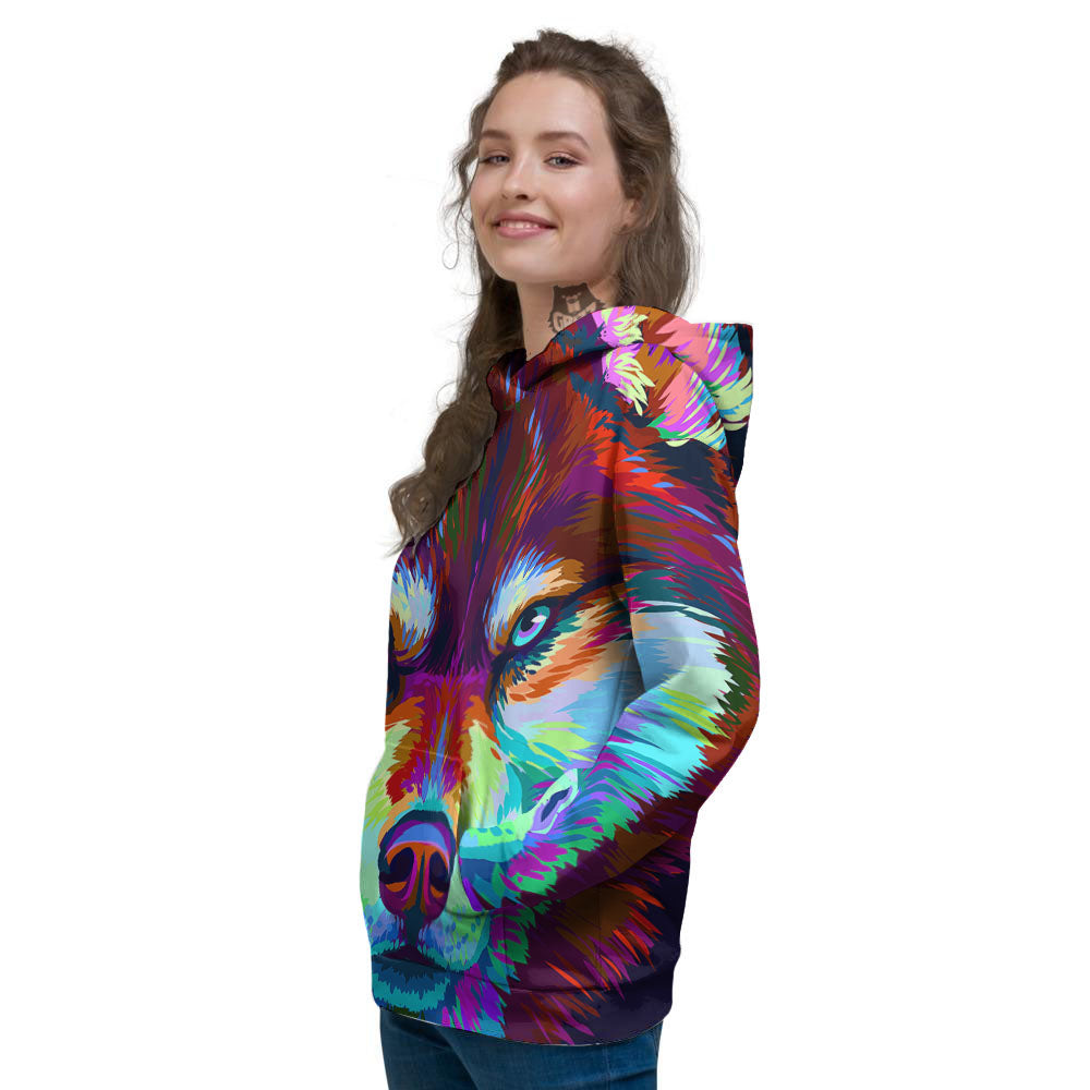 Portrait Siberian Husky Print Women's Hoodie-grizzshop
