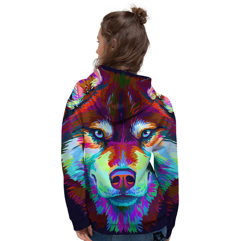 Portrait Siberian Husky Print Women's Hoodie-grizzshop