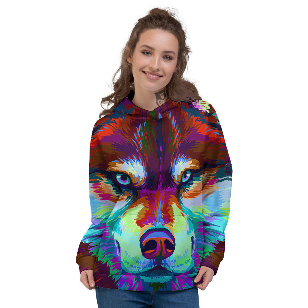 Portrait Siberian Husky Print Women's Hoodie-grizzshop