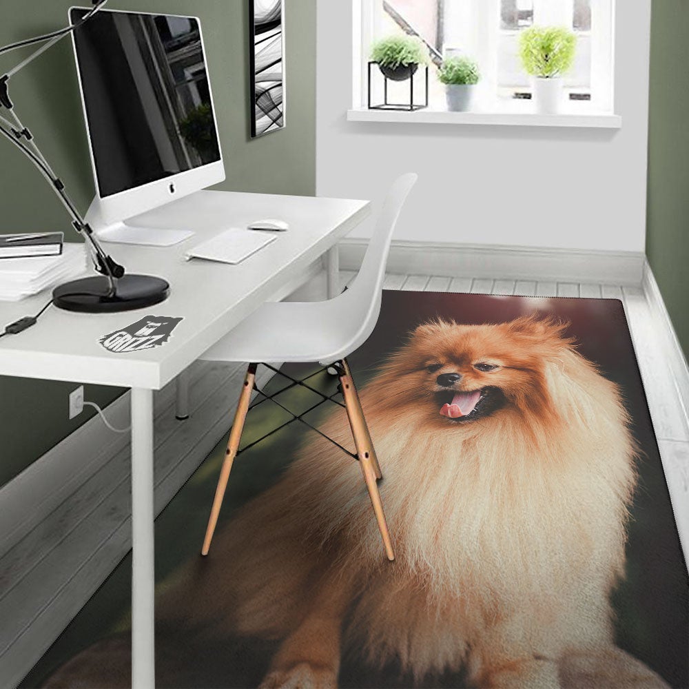 Portrait Vintage Pomeranian Floor Mat-grizzshop