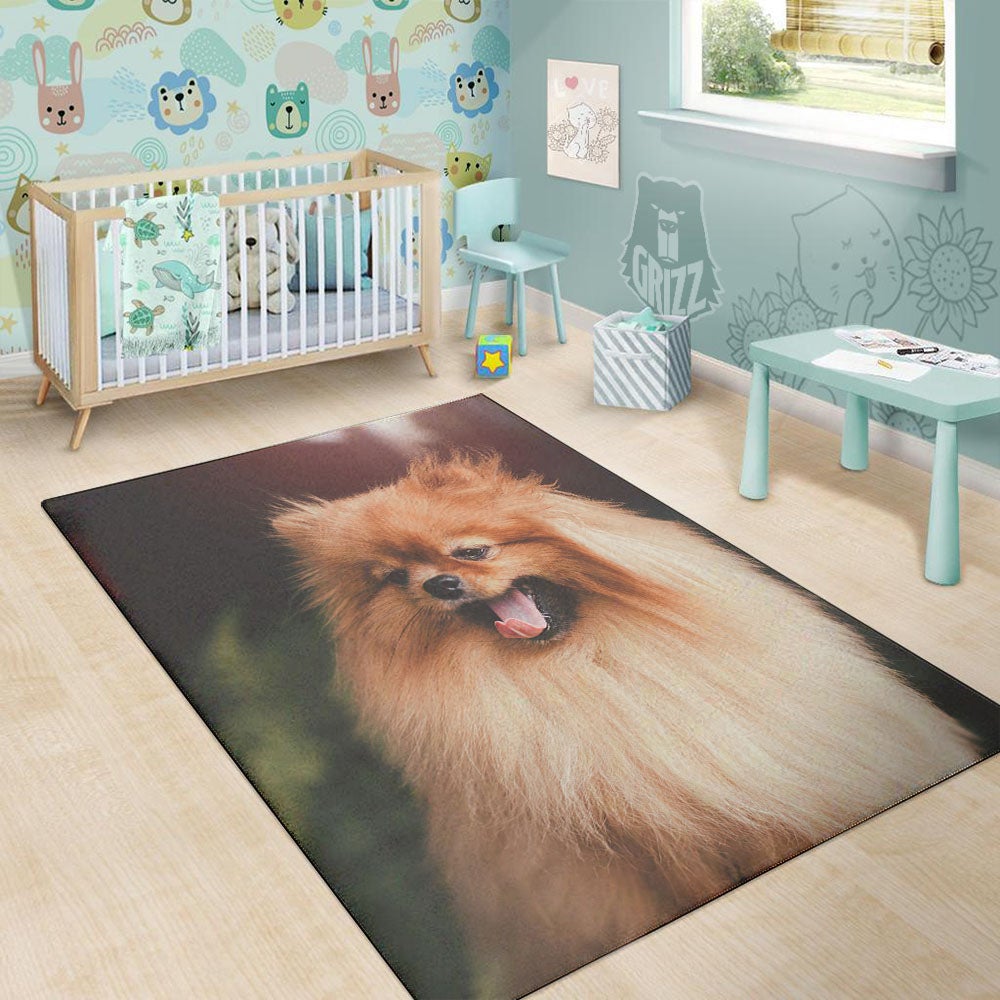 Portrait Vintage Pomeranian Floor Mat-grizzshop