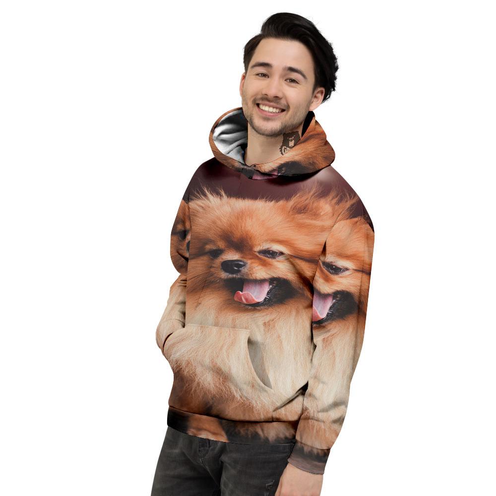 Portrait Vintage Pomeranian Men's Hoodie-grizzshop