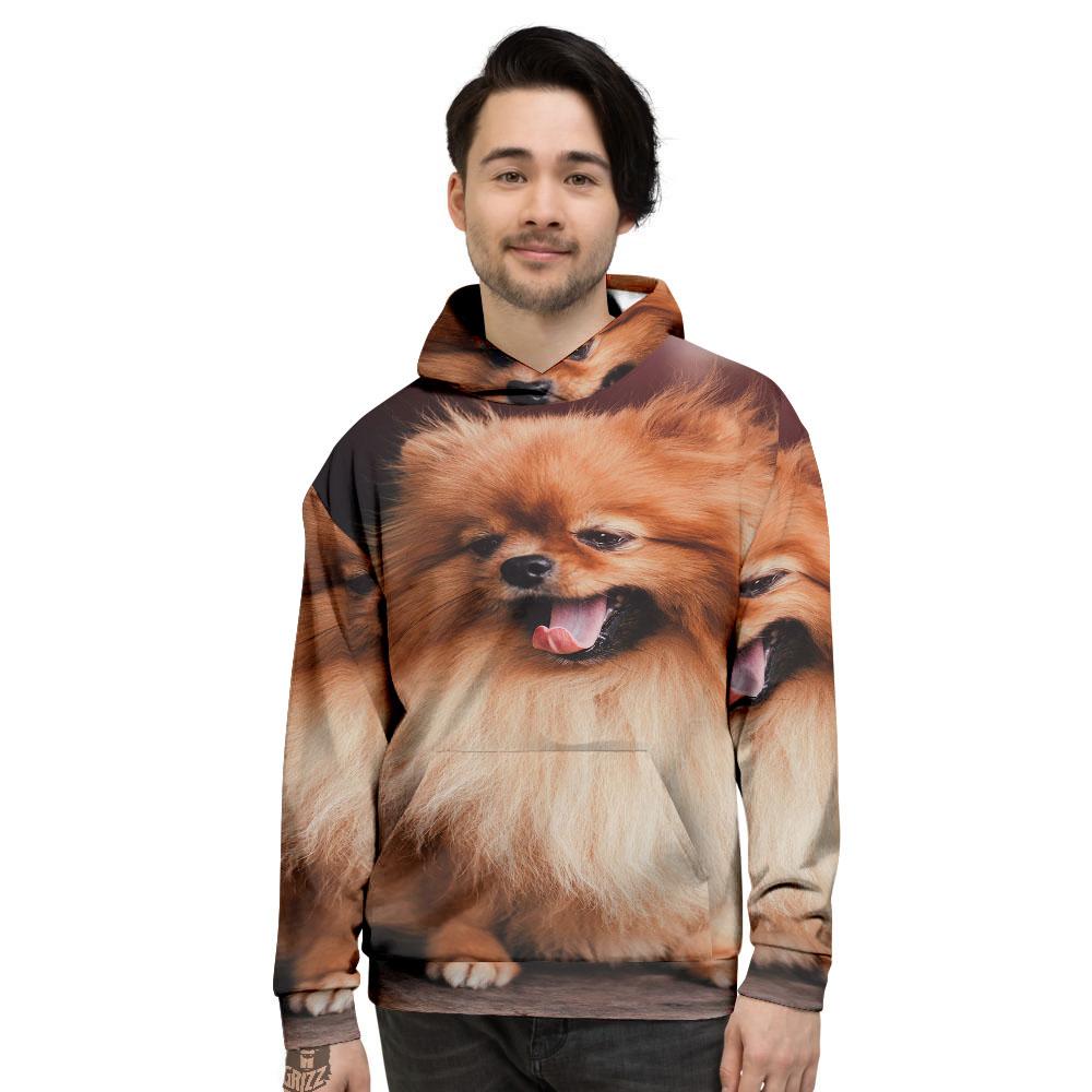 Portrait Vintage Pomeranian Men's Hoodie-grizzshop