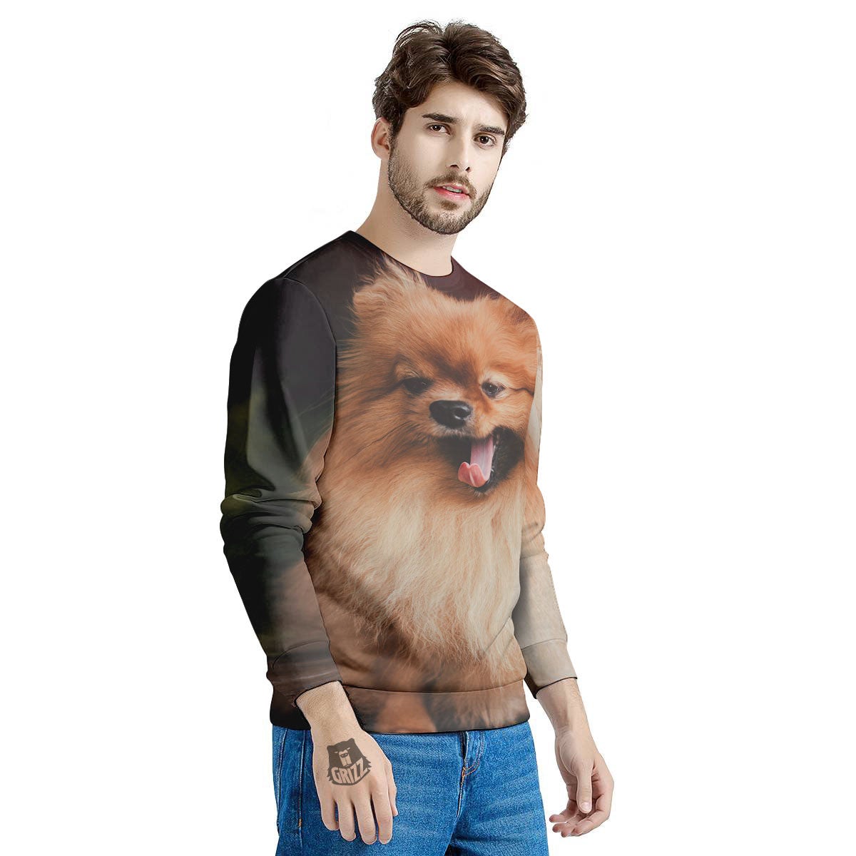 Portrait Vintage Pomeranian Men's Sweatshirt-grizzshop