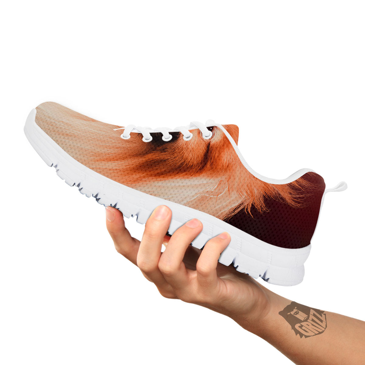 Portrait Vintage Pomeranian White Sneaker-grizzshop