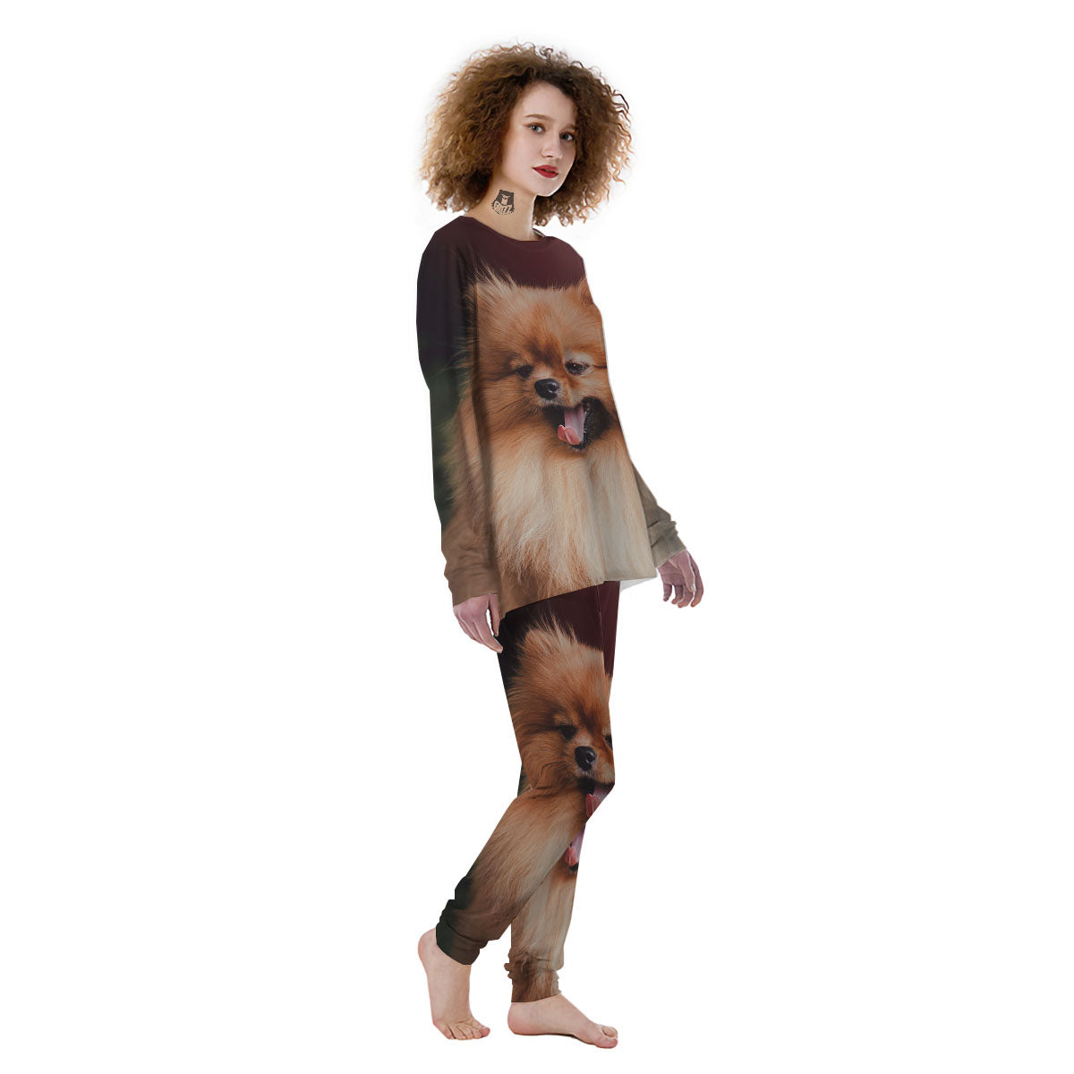 Portrait Vintage Pomeranian Women's Pajamas-grizzshop