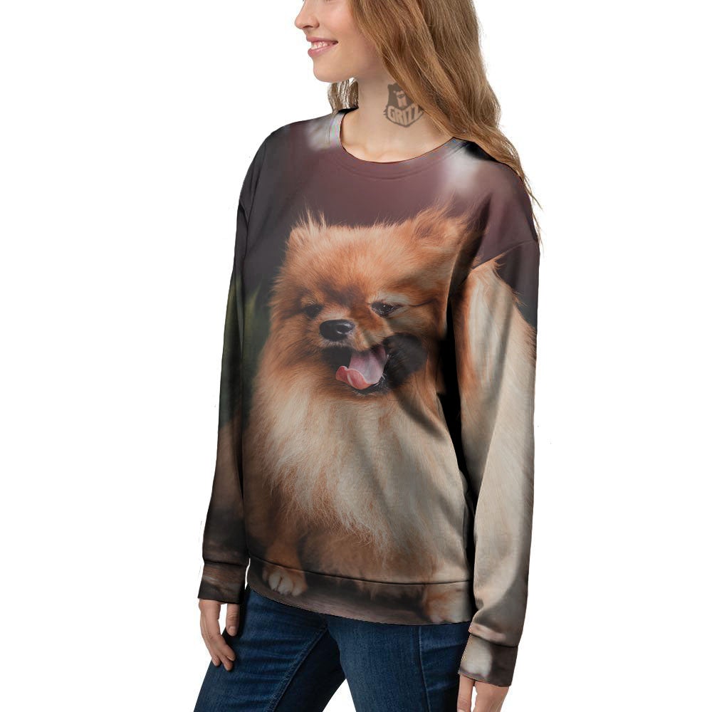 Portrait Vintage Pomeranian Women's Sweatshirt-grizzshop