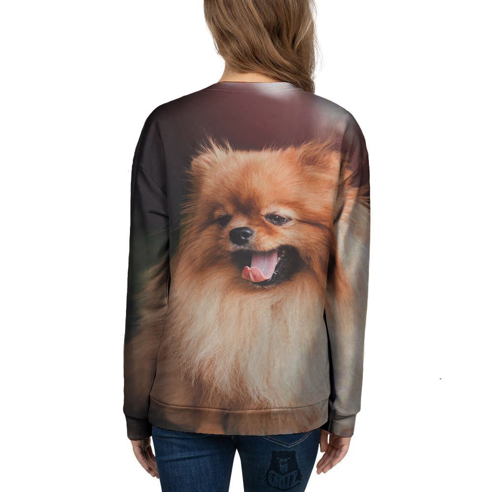 Portrait Vintage Pomeranian Women's Sweatshirt-grizzshop